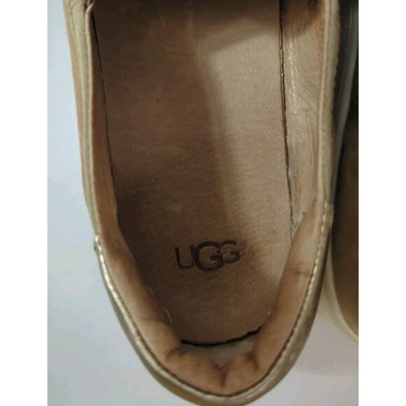 UGG Womens Size 10 Tan Suede Slip-On Sneakers Comfort Casual Flats Shoes EU 41 - Picture 2 of 7